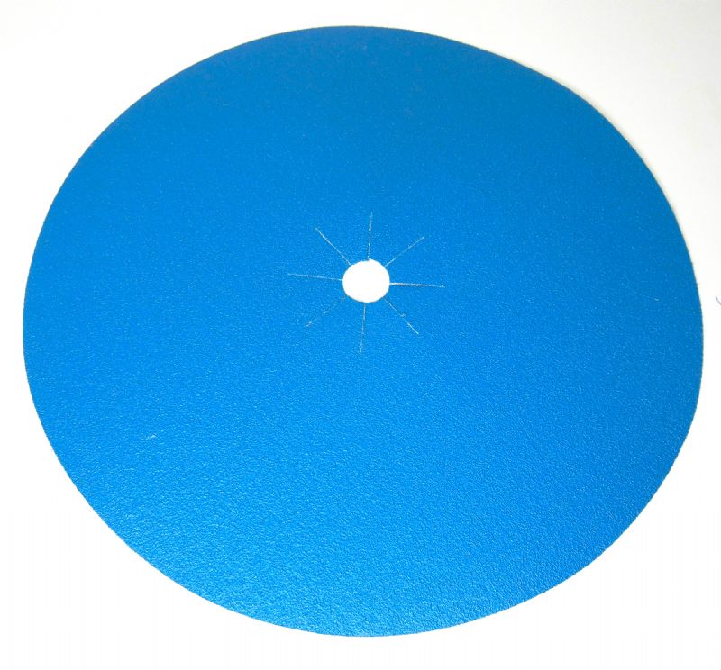 dischi abrasivi in tela robusta doppi alllo zirconio d. mm. 425 p 60 foro 30 + 8 tagli