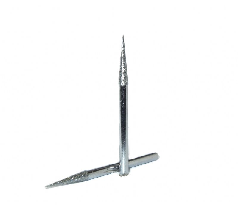 moletta diamantata a cono Ø mm. 3 x 11 x 45 perno 3 grana Standard