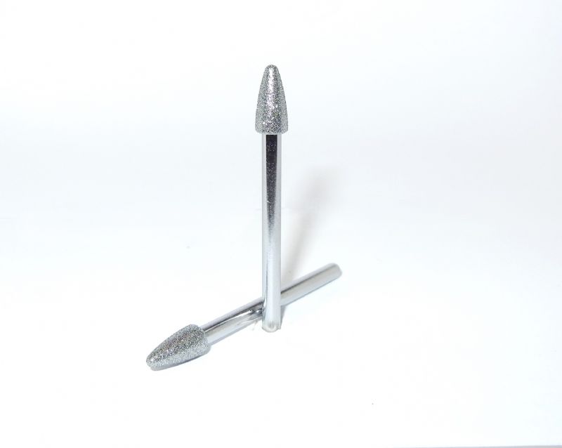 moletta diamantata ogiva punta arrotondata Ø mm. 5 x 10 x 45 perno 3 grana Standard