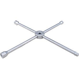 chiave a croce in acciaio al cromo vanadio cromata per mezzi leggeri lunghezza totale 550 con attacco quadro 1/2