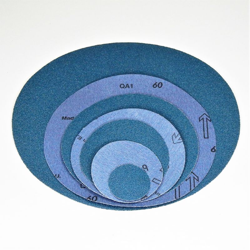 dischi abrasivi in tela resinata blu robusta tranciati d. mm. 600 p 400 z tipo zirconio