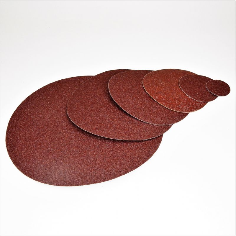 dischi abrasivi in tela resinata rossa robusta tranciati d. mm. 1100 p 36 a tipo corindone